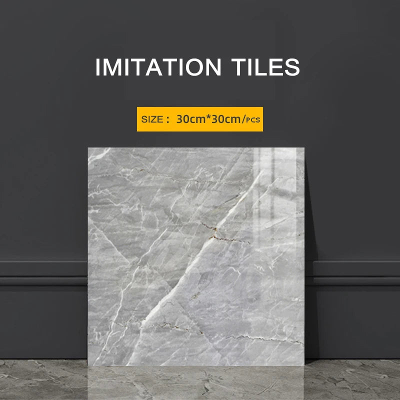 Imitation Ceramic Tiles Kitchen Accessories Waterproof and Moisture-Proof Self-Adhesive Wallpaper Wall Art Pvc Wall Panel Home