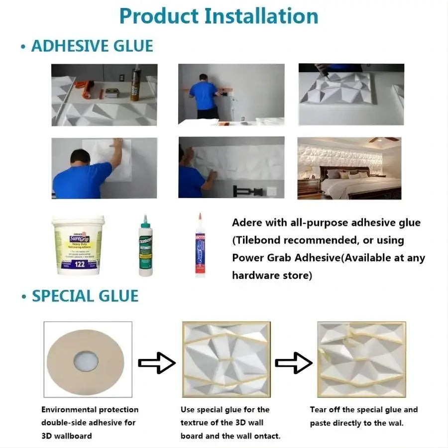 KUUJOJO Decorative 3D Wall Panel for Interior Wall Decoration, 11.8 In. X 11.8 In.