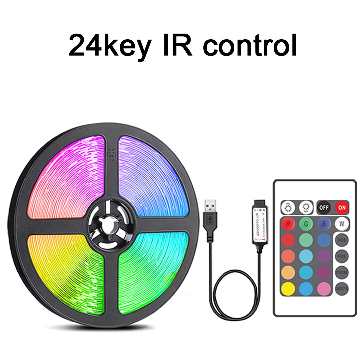 10M 20M Led Strip Lights with 44 Key Remote Control RGB Tape Led Wall Room for Home Bedroom Party Decor TV Backlight