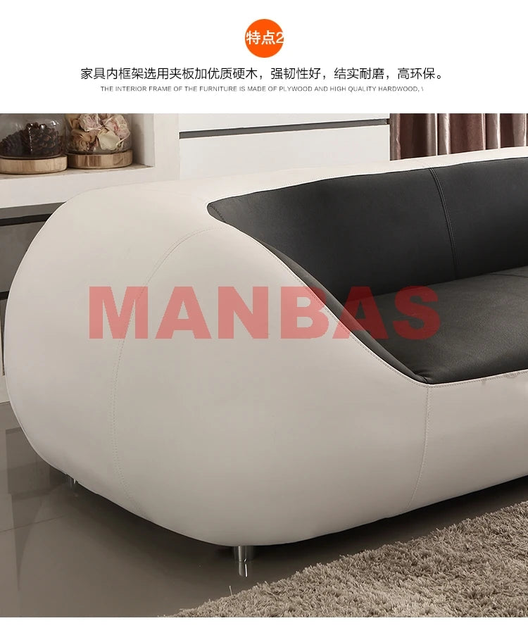 Italian Genuine Leather Couch Top Grade Cow Leather Sofas Personality Creativity Living Room Chair Arc Modern Furniture