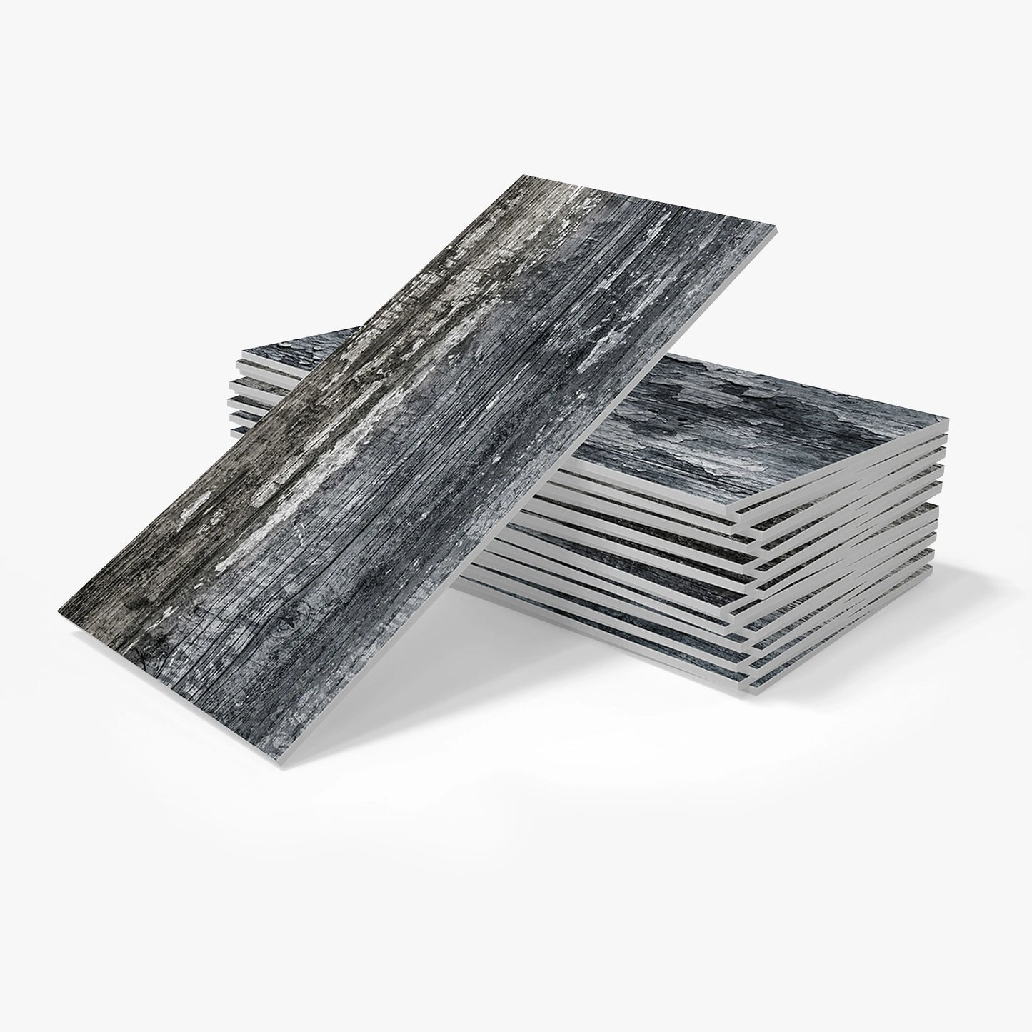 16/32/64PCS Retro Grey Wood Pattern Vintage Tile Sticker 3D Matte Thickened Foam Wall Sticker Self-Adhesive Wallpaper Kitchen