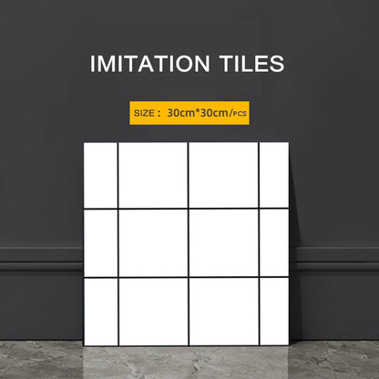 Self-Adhesive Wallpaper Imitation Ceramic Tiles Wall Art Waterproof and Moisture-Proof Pvc Wall Panel Kitchen Accessories Home