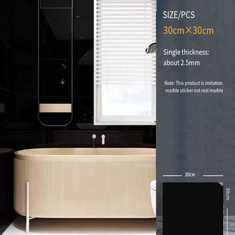 Self-Adhesive Wallpaper Imitation Ceramic Tiles Wall Art Waterproof and Moisture-Proof Pvc Wall Panel Kitchen Accessories Home