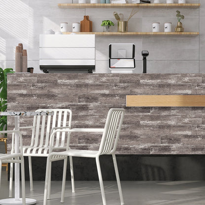 16/32/64PCS Retro Grey Wood Pattern Vintage Tile Sticker 3D Matte Thickened Foam Wall Sticker Self-Adhesive Wallpaper Kitchen