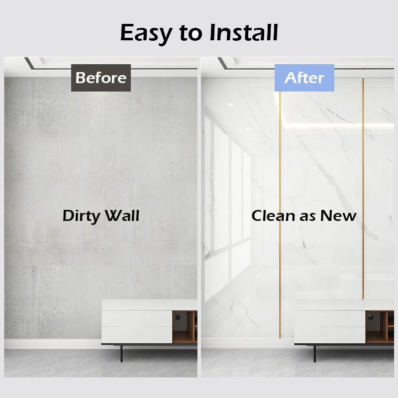 Imitation Tile Marble Sticker Self-Adhesive PVC Decorative Waterproof Imitation Wall Panel Aluminum Plastic Panel Wall Stickers