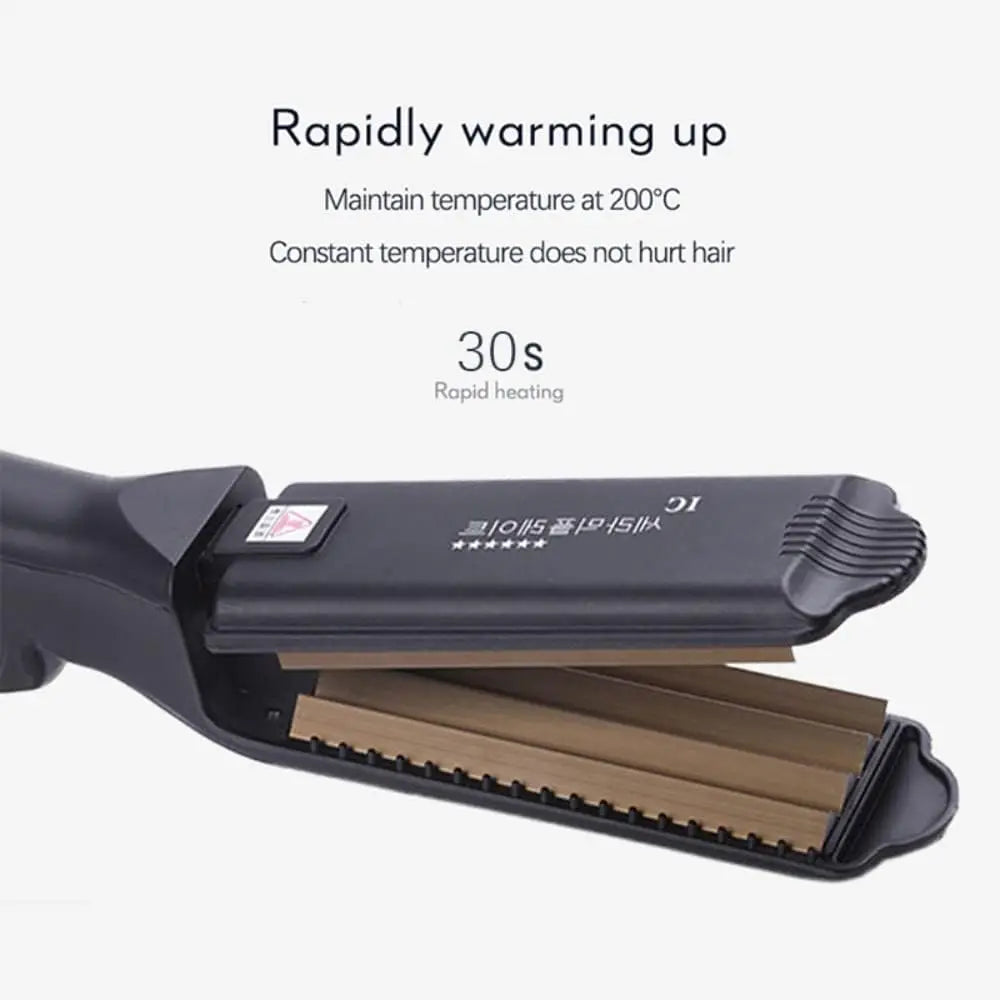6 Teeth Hair Corrugated Iron for Volumizing and Fluffy Hairstyles Crimping Iron anti Static Ceramic Hair Crimping Styling Tool
