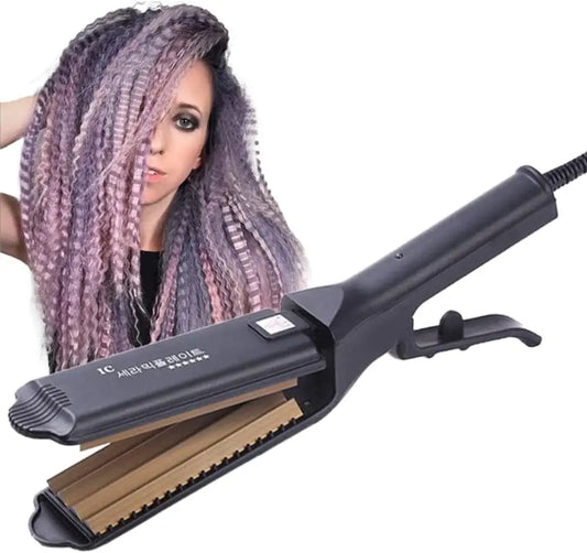 6 Teeth Hair Corrugated Iron for Volumizing and Fluffy Hairstyles Crimping Iron anti Static Ceramic Hair Crimping Styling Tool