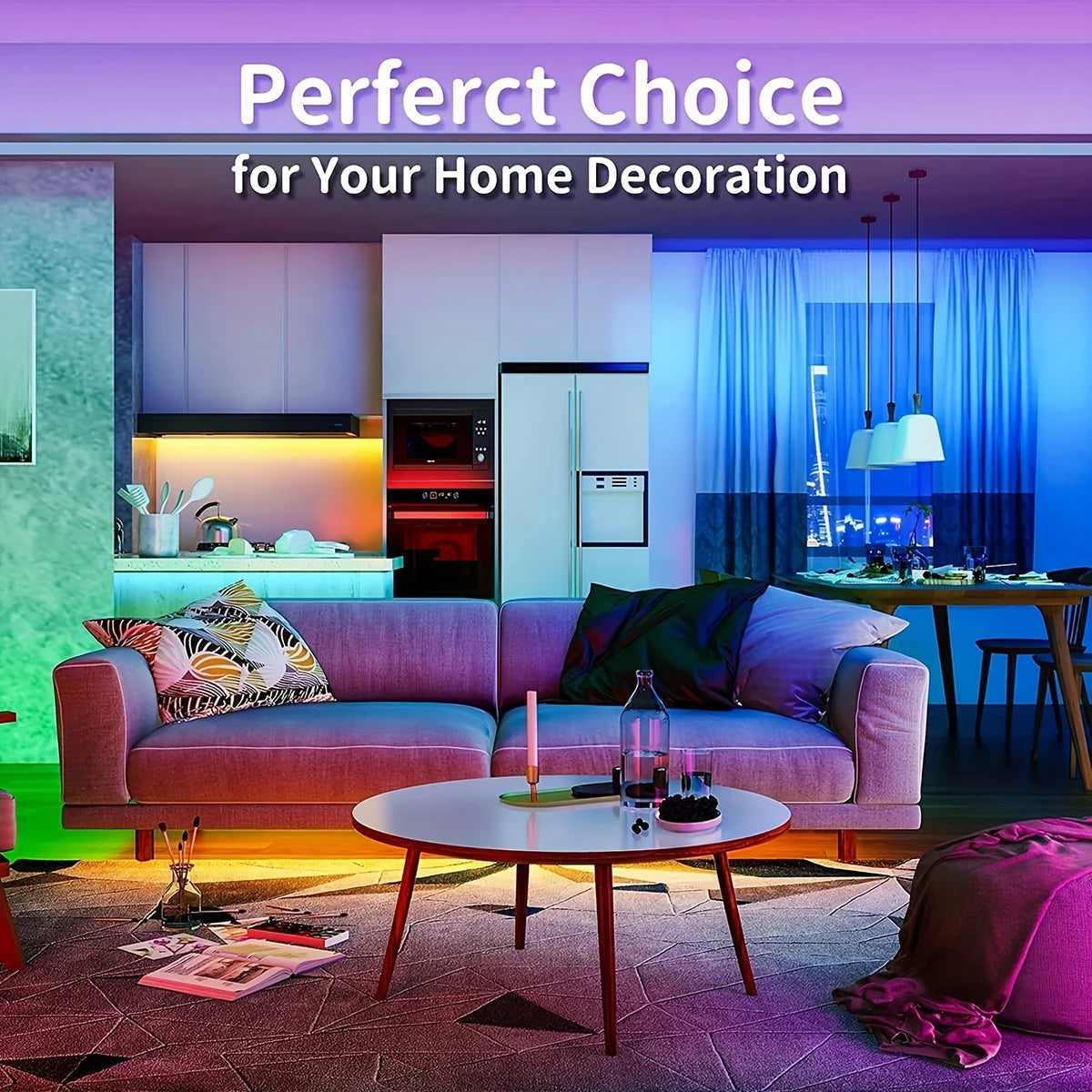 10M 20M Led Strip Lights with 44 Key Remote Control RGB Tape Led Wall Room for Home Bedroom Party Decor TV Backlight
