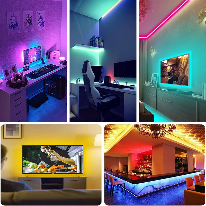 10M 20M Led Strip Lights with 44 Key Remote Control RGB Tape Led Wall Room for Home Bedroom Party Decor TV Backlight