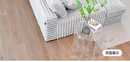 2025 New Vacuum Compression Shar Pei Dog Sofa Italian Minimalist Lazy Sofa Thick Striped Cloud Velvet Villa Large Sofa Bed