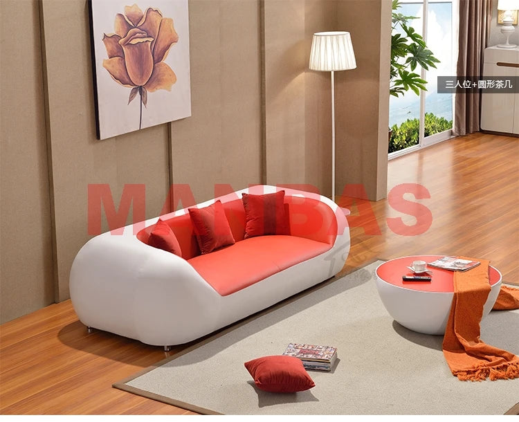 Italian Genuine Leather Couch Top Grade Cow Leather Sofas Personality Creativity Living Room Chair Arc Modern Furniture