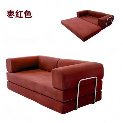 European Retro High-End Corduroy Living Room Sofa Vacuum Compression Sofa Bed Foldable and Customizable Home Furniture