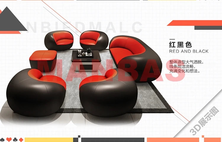 Italian Genuine Leather Couch Top Grade Cow Leather Sofas Personality Creativity Living Room Chair Arc Modern Furniture