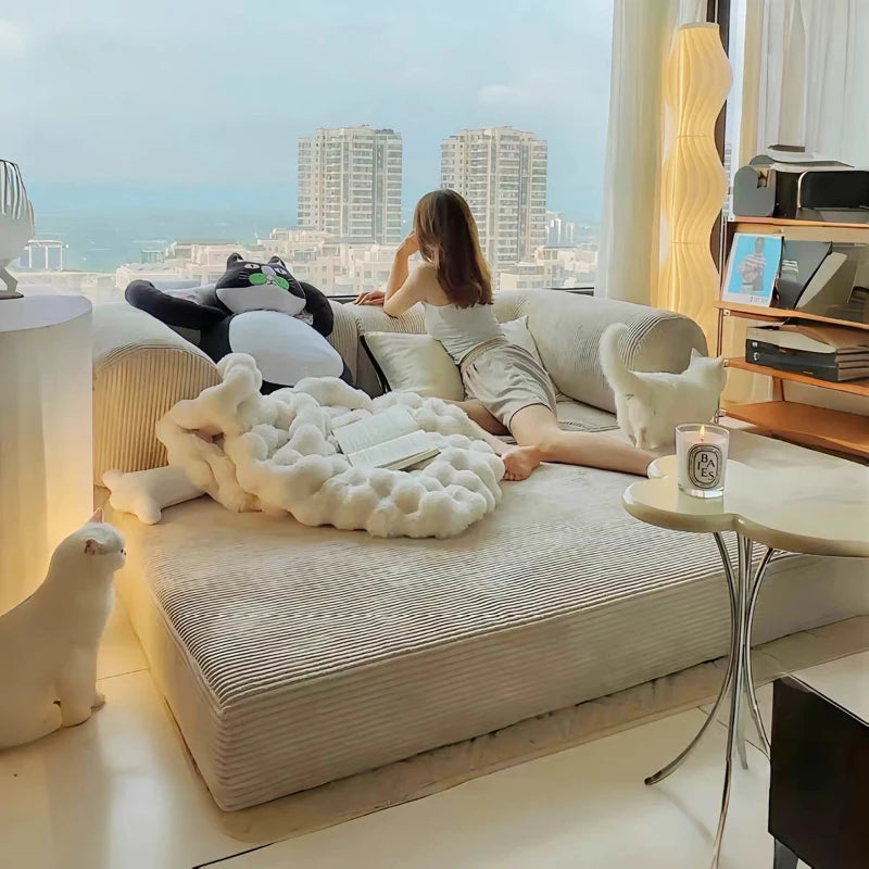 Vacuum Compression Sofa, Living Room Creative Straight Sofa, Functional Sofa Bed, Customizable