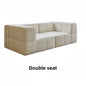 Modular L - Shaped Sectional Sofa in Cream Color with Plush Pillows, Compressed Sofa, Support Color Customization Home Furniture