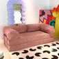 Italian Minimalist Retro High-End Corduroy Living Room Sofa, Compressed Sofa,Sofa Bed, Foldable, Washable, Customizable