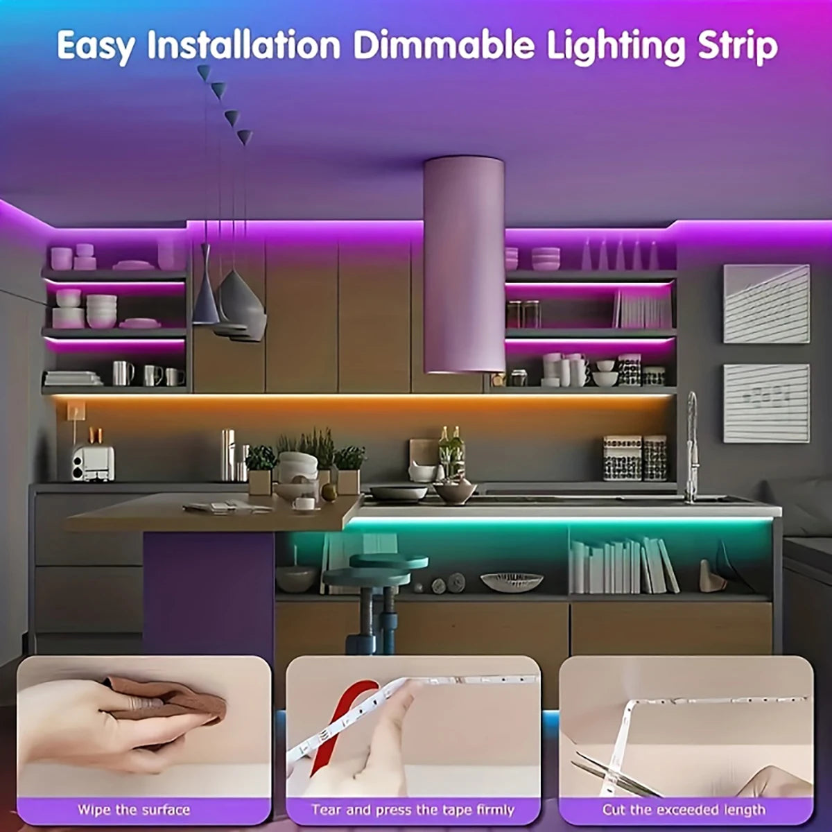 10M 20M Led Strip Lights with 44 Key Remote Control RGB Tape Led Wall Room for Home Bedroom Party Decor TV Backlight