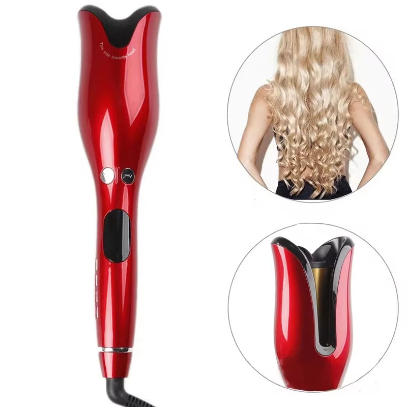 Hot Selling Multifunctional Automatic Rotating Curler for Women'S Hairstyles Portable Ceramic Coated Curling Iron
