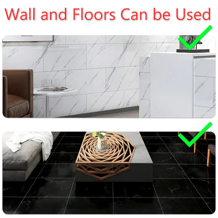 30*30CM Imitation Marble Wall Panels PVC 3D Waterproof Kitchen Decor Stickers Strong Adhesive Peel and Paste Tile Home Wallpaper