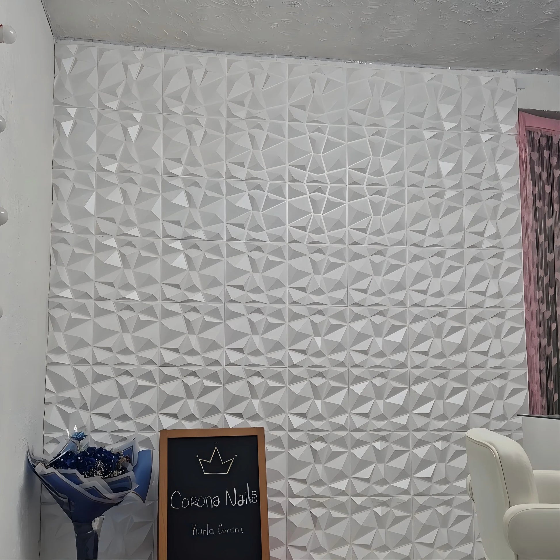 20PCS 3D Wall Panels 30X30Cm Indoor Wall Decoration for Living Room Bedroom Hotel Office Mural Tile-Panel-Mold 3D Wall Sticker